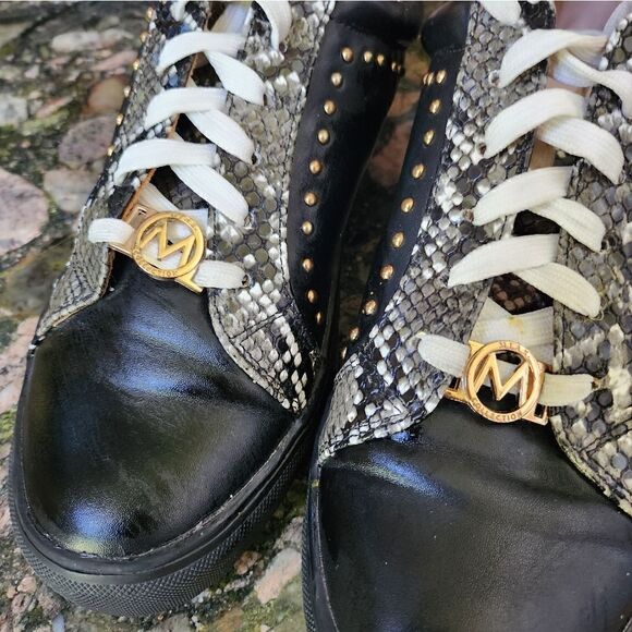 Mia k Collection Women's Black Sneakers with Studs Y2K, Fashionable - Picture 2 of 11